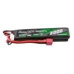 Batterie Lipo Airsoft Gens Ace 25C 2000mAh 2S2P 7.4V avec prise Mini Deans(T)