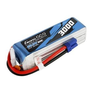 Batterie LiPo Gens Ace 3000mAh 22.2V 60C 6S1P avec fiche EC5