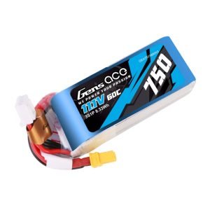 Batterie Lipo Gens Ace 750mAh 11.1V 60C 3S1P avec connecteur XT30