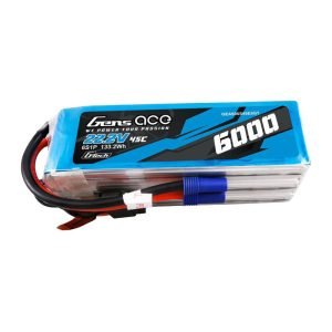 Batterie Lipo 6S 6000mAh 22.2V 45C avec fiche EC5 - Gens ace G-Tech