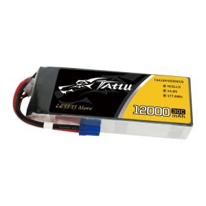 Batterie Lipo Tattu 12000mAh 14.8V 30C 4S1P avec connecteur EC5