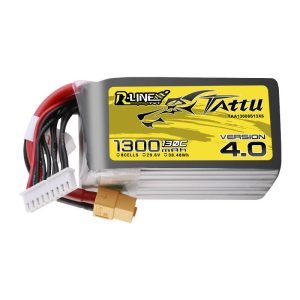 Batterie LiPo Tattu R-Line Version 4.0 1300mAh 29.6V 130C 8S1P avec connecteur XT60