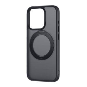 Coque Baseus SkyRing Magnétique avec Support pour iPhone 14 Pro Max + Verre trempé et Kit de nettoyage - Noir