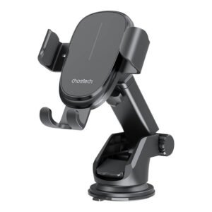 Support de voiture avec chargeur - Choetech T203-F, 15W - Noir