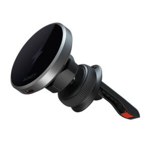 Support de téléphone pour voiture Aukey HD-MC13 avec chargeur 15W Qi2 - Noir