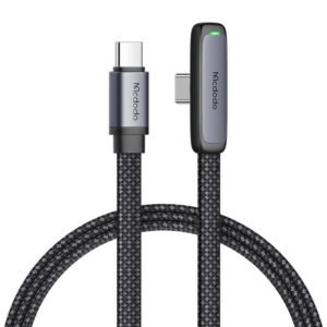 Câble USB-C à USB-C Mcdodo CA-3360, 90 degrés, 65W, 1.2m - Noir