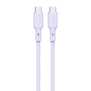 Câble USB-C vers USB-C 100W - Aukey CB-SCC102, 1.8m - Lavande