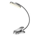 Lampe sans fil Glocusent Rotatable Book Light, USB-C 1000mAh - Gris