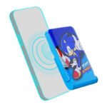 Batterie externe magnétique OTL 5000 mAh USB-C 15W - Sonic The Hedgehog avec support - Bleu