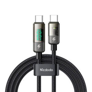 Câble USB-C vers USB-C Mcdodo CA-3610, coupure automatique, PD 100W, 1,2m - Noir