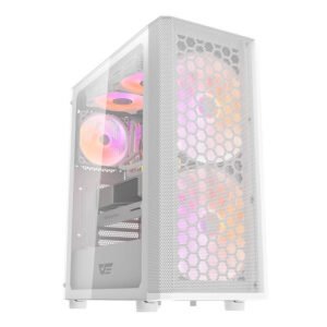 Boîtier pour ordinateur Darkflash DK360 - Blanc avec 4 ventilateurs