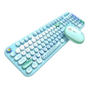 Ensemble clavier et souris sans fil MOFII Lovely 2.4G - Bleu