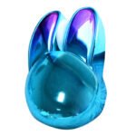 Souris sans fil et Bluetooth MOFII Rabbit M6DM Chromée - Bleue