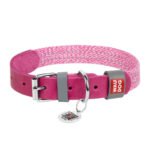 Collier classique pour chien avec QR code - Waudog Taille M - Rose