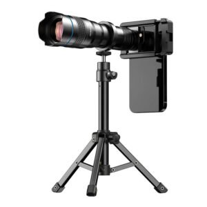 Objectif de caméra 36X APEXEL APL-36XJJ020 avec trépied - Noir