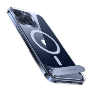 Étui Torras UPRO Pstand pour iPhone 15 Pro Max - Transparent