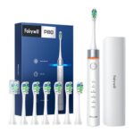 Brosse à dents sonique avec embouts et étui - FairyWill FW-P80 - Blanc
