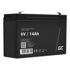 Batterie sans entretien AGM VRLA Green Cell AGM34 6V 14Ah (pour système d'alarme, caisse enregistreuse, jouet)