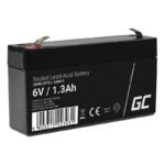 Batterie sans entretien Green Cell AGM13 6V 1.3Ah - Système d'alarme, caisse, jouet