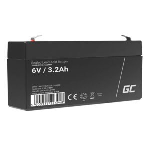 Batterie sans entretien AGM VRLA Green Cell AGM14 6V 3.2Ah - Pour système d'alarme, caisse enregistreuse, jouet