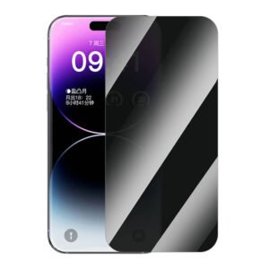 Verre trempé intégral Baseus Superior avec confidentialité pour iPhone 14 Pro + kit de nettoyage et EasyStick