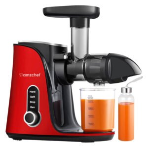 Extracteur de jus à vitesse lente AMZCHEF GM3001-RD - Rouge