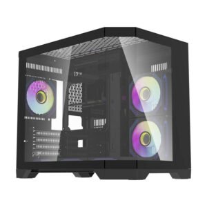 Boîtier PC Darflash FT418 avec 6 ventilateurs aRGB - Noir