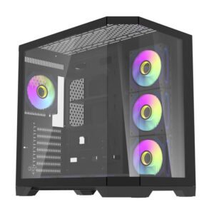 Boîtier PC Darflash FT418 PRO avec 7 ventilateurs aRGB - Noir
