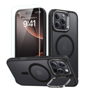Coque ESR Hybrid (HaloLock) pour iPhone 16 Pro avec kit de protection d'écran - Noir
