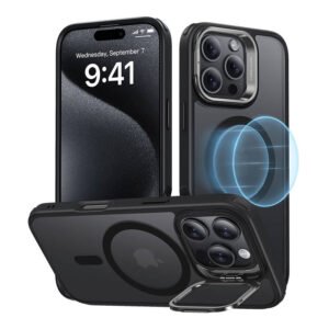 Coque Hybride ESR HaloLock avec support pour iPhone 16 Pro - Noir