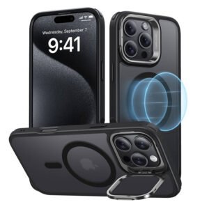 Coque Hybride ESR HaloLock avec support pour iPhone 16 Pro Max - Noir