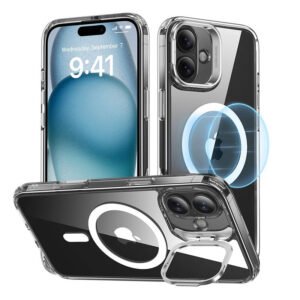 Coque ESR Classic Hybrid HaloLock avec support pour iPhone 16 - Transparente