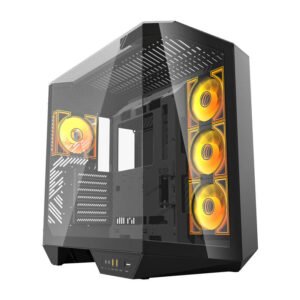 Boîtier d'ordinateur Darkflash DY470 avec 4 ventilateurs - Noir