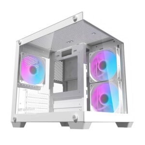 Boîtier pour ordinateur Darkflash K275 avec 3 ventilateurs - Blanc