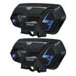 Intercom moto Fodsports M1-S Pro - Pack de deux - Noir