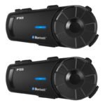 Intercom moto Fodsports FX8 - Lot de deux - Noir