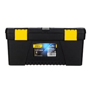 Caisse à outils en plastique - Deli Tools EDL432417 - 15'' - Jaune