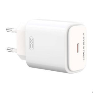 Chargeur mural XO L90B USB-C - PD 20W + QC 3.0 18W - Blanc