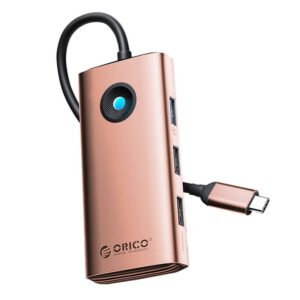 Station d'accueil multifonction Orico Type-C 6 en 1 - Or Rose