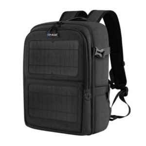 Sac à dos pour appareil photo avec panneaux solaires Puluz PU5018B - Imperméable