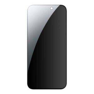 Verre trempé de confidentialité ESR pour iPhone 15 - Bord Noir