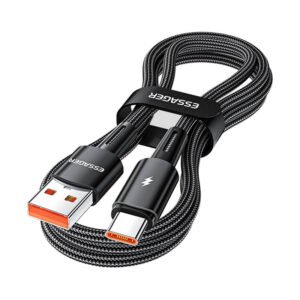 Câble USB-A vers USB-C 120W Essager 2m - Noir