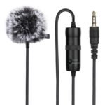 Microphone à clip PULUZ - Jack 3.5mm - Câble 6m