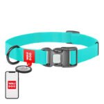 Collier lumineux étanche pour chien avec passeport QR - WAUDOG - 40 mm de large, 46-70 cm de long