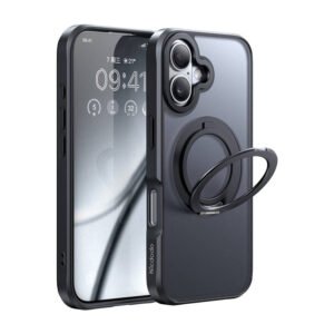 Coque MagSafe McDodo PC-4931 pour iPhone 16 Plus avec support - Noir