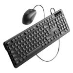 Ensemble Clavier et Souris Filaire + Tapis - Vention KTCB0-EN - Noir