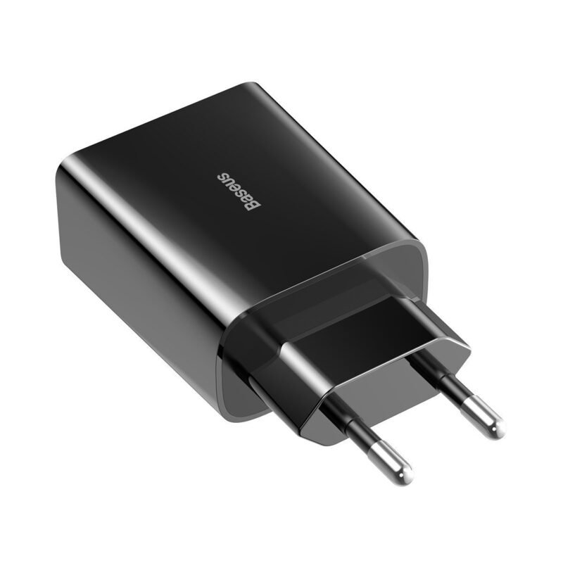 Chargeur Baseus USB-C Power Delivery 18W 3A + Câble USB-C vers Lightning 2,4A 1m Noir (Lot de 5) – Image 10