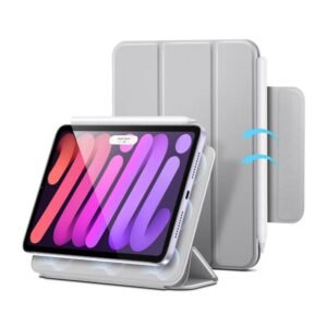 Étui magnétique ESR Rebound pour iPad mini 6/A17 Pro - Gris