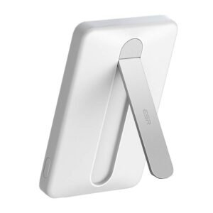 Batterie externe magnétique avec support ESR Qi2 MagSlim 5000 mAh - Blanc