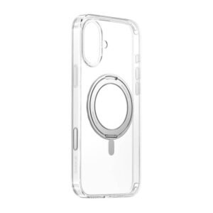 Coque magnétique Baseus SkyRing 360° iP16 avec support - Transparent